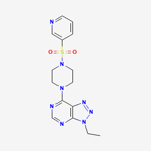 molecular formula C15H18N8O2S B6581117 1-{3-ethyl-3H-[1,2,3]triazolo[4,5-d]pyrimidin-7-yl}-4-(pyridine-3-sulfonyl)piperazine CAS No. 1070862-17-7