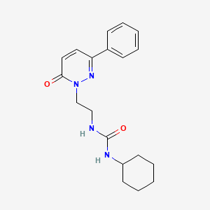 1-cyclohexyl-3-[2-(6-oxo-3-phenyl-1,6-dihydropyridazin-1-yl)ethyl]urea