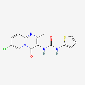 molecular formula C14H11ClN4O2S B6581127 1-{7-chloro-2-methyl-4-oxo-4H-pyrido[1,2-a]pyrimidin-3-yl}-3-(thiophen-2-yl)urea CAS No. 1070960-47-2