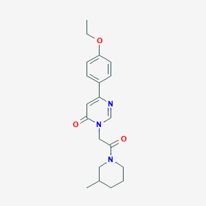 molecular formula C20H25N3O3 B6581149 6-(4-ethoxyphenyl)-3-[2-(3-methylpiperidin-1-yl)-2-oxoethyl]-3,4-dihydropyrimidin-4-one CAS No. 1058207-96-7