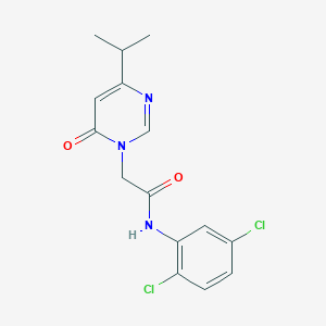 molecular formula C15H15Cl2N3O2 B6581151 N-(2,5-dichlorophenyl)-2-[6-oxo-4-(propan-2-yl)-1,6-dihydropyrimidin-1-yl]acetamide CAS No. 1203069-78-6