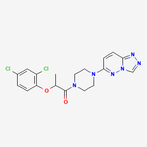 molecular formula C18H18Cl2N6O2 B6581165 2-(2,4-dichlorophenoxy)-1-(4-{[1,2,4]triazolo[4,3-b]pyridazin-6-yl}piperazin-1-yl)propan-1-one CAS No. 1203151-81-8