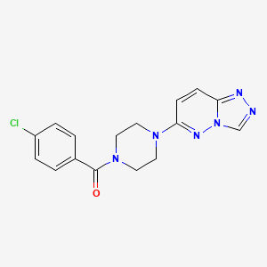 molecular formula C16H15ClN6O B6581169 1-(4-chlorobenzoyl)-4-{[1,2,4]triazolo[4,3-b]pyridazin-6-yl}piperazine CAS No. 1203083-65-1