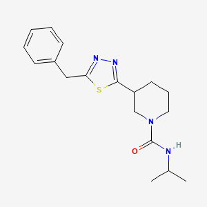 molecular formula C18H24N4OS B6581206 3-(5-benzyl-1,3,4-thiadiazol-2-yl)-N-(propan-2-yl)piperidine-1-carboxamide CAS No. 1203006-71-6