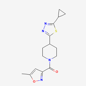 4-(5-cyclopropyl-1,3,4-thiadiazol-2-yl)-1-(5-methyl-1,2-oxazole-3-carbonyl)piperidine