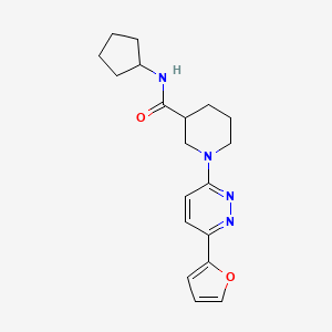 molecular formula C19H24N4O2 B6581227 N-cyclopentyl-1-[6-(furan-2-yl)pyridazin-3-yl]piperidine-3-carboxamide CAS No. 1203043-33-7