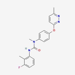 molecular formula C20H19FN4O2 B6581259 3-(3-fluoro-2-methylphenyl)-1-methyl-1-{4-[(6-methylpyridazin-3-yl)oxy]phenyl}urea CAS No. 1207021-29-1