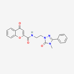 molecular formula C21H18N4O4 B6581283 N-[2-(4-methyl-5-oxo-3-phenyl-4,5-dihydro-1H-1,2,4-triazol-1-yl)ethyl]-4-oxo-4H-chromene-2-carboxamide CAS No. 1202991-33-0