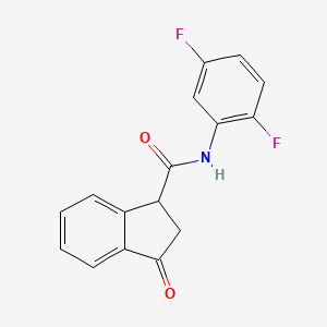 molecular formula C16H11F2NO2 B6581301 N-(2,5-difluorophenyl)-3-oxo-2,3-dihydro-1H-indene-1-carboxamide CAS No. 1207021-99-5