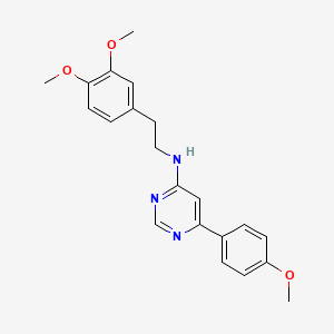 molecular formula C21H23N3O3 B6581320 N-[2-(3,4-dimethoxyphenyl)ethyl]-6-(4-methoxyphenyl)pyrimidin-4-amine CAS No. 1203399-70-5