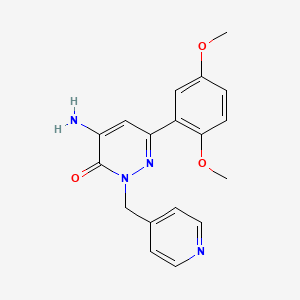 4-amino-6-(2,5-dimethoxyphenyl)-2-[(pyridin-4-yl)methyl]-2,3-dihydropyridazin-3-one