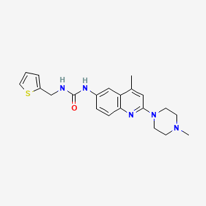 molecular formula C21H25N5OS B6581328 1-[4-methyl-2-(4-methylpiperazin-1-yl)quinolin-6-yl]-3-[(thiophen-2-yl)methyl]urea CAS No. 1203276-44-1