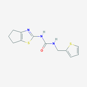 molecular formula C12H13N3OS2 B6581351 3-{4H,5H,6H-cyclopenta[d][1,3]thiazol-2-yl}-1-[(thiophen-2-yl)methyl]urea CAS No. 1207025-52-2