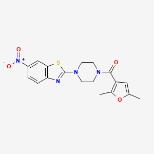 2-[4-(2,5-dimethylfuran-3-carbonyl)piperazin-1-yl]-6-nitro-1,3-benzothiazole