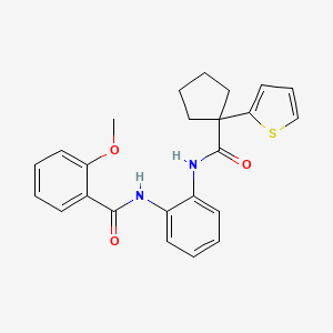 2-methoxy-N-{2-[1-(thiophen-2-yl)cyclopentaneamido]phenyl}benzamide