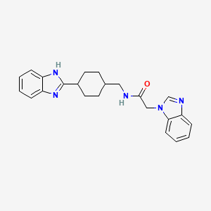 2-(1H-1,3-benzodiazol-1-yl)-N-{[4-(1H-1,3-benzodiazol-2-yl)cyclohexyl]methyl}acetamide