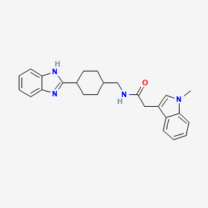 N-{[4-(1H-1,3-benzodiazol-2-yl)cyclohexyl]methyl}-2-(1-methyl-1H-indol-3-yl)acetamide