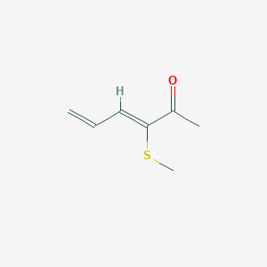 molecular formula C7H10OS B065814 (3Z)-3-methylsulfanylhexa-3,5-dien-2-one CAS No. 171084-03-0