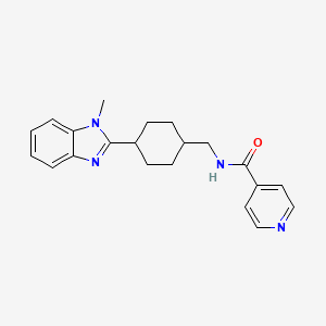 N-{[4-(1-methyl-1H-1,3-benzodiazol-2-yl)cyclohexyl]methyl}pyridine-4-carboxamide