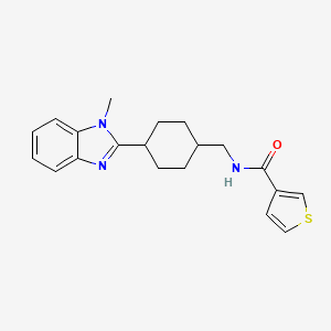 N-{[4-(1-methyl-1H-1,3-benzodiazol-2-yl)cyclohexyl]methyl}thiophene-3-carboxamide