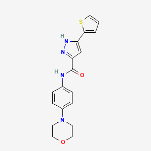 N-[4-(morpholin-4-yl)phenyl]-5-(thiophen-2-yl)-1H-pyrazole-3-carboxamide