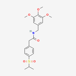 2-[4-(propane-2-sulfonyl)phenyl]-N-[(3,4,5-trimethoxyphenyl)methyl]acetamide