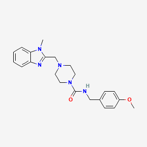 N-[(4-methoxyphenyl)methyl]-4-[(1-methyl-1H-1,3-benzodiazol-2-yl)methyl]piperazine-1-carboxamide