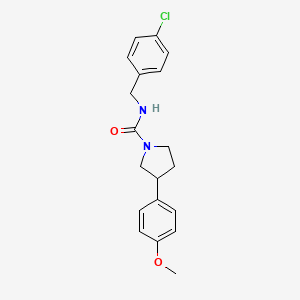 N-[(4-chlorophenyl)methyl]-3-(4-methoxyphenyl)pyrrolidine-1-carboxamide