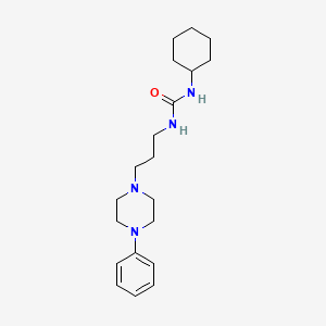 molecular formula C20H32N4O B6581477 1-cyclohexyl-3-[3-(4-phenylpiperazin-1-yl)propyl]urea CAS No. 1207011-71-9