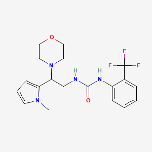 molecular formula C19H23F3N4O2 B6581489 1-[2-(1-methyl-1H-pyrrol-2-yl)-2-(morpholin-4-yl)ethyl]-3-[2-(trifluoromethyl)phenyl]urea CAS No. 1207033-48-4