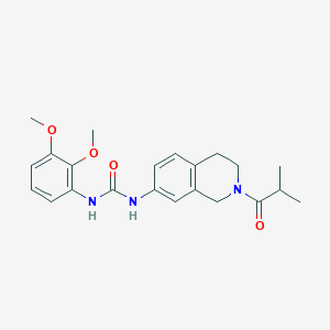 molecular formula C22H27N3O4 B6581521 3-(2,3-dimethoxyphenyl)-1-[2-(2-methylpropanoyl)-1,2,3,4-tetrahydroisoquinolin-7-yl]urea CAS No. 1207006-25-4