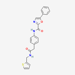 molecular formula C23H19N3O3S B6581553 5-phenyl-N-[4-({[(thiophen-2-yl)methyl]carbamoyl}methyl)phenyl]-1,3-oxazole-2-carboxamide CAS No. 1207056-19-6