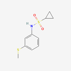 molecular formula C10H13NO2S2 B6581562 N-[3-(methylsulfanyl)phenyl]cyclopropanesulfonamide CAS No. 1207022-87-4