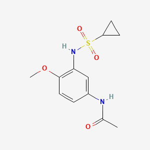 molecular formula C12H16N2O4S B6581571 N-(3-cyclopropanesulfonamido-4-methoxyphenyl)acetamide CAS No. 1206989-66-3