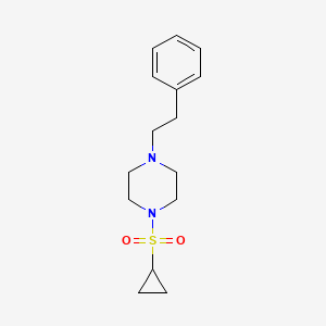 molecular formula C15H22N2O2S B6581579 1-(cyclopropanesulfonyl)-4-(2-phenylethyl)piperazine CAS No. 1207024-78-9