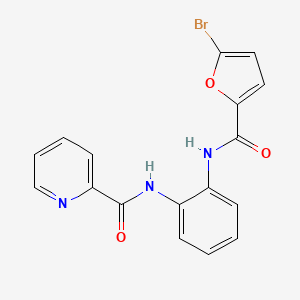 molecular formula C17H12BrN3O3 B6581588 N-[2-(5-bromofuran-2-amido)phenyl]pyridine-2-carboxamide CAS No. 1207057-55-3