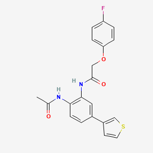molecular formula C20H17FN2O3S B6581605 N-[2-acetamido-5-(thiophen-3-yl)phenyl]-2-(4-fluorophenoxy)acetamide CAS No. 1206991-22-1