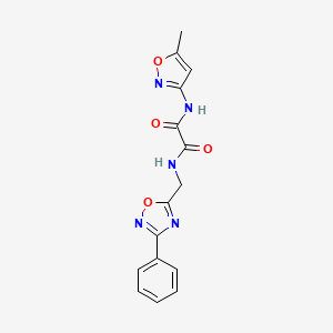N'-(5-methyl-1,2-oxazol-3-yl)-N-[(3-phenyl-1,2,4-oxadiazol-5-yl)methyl]ethanediamide