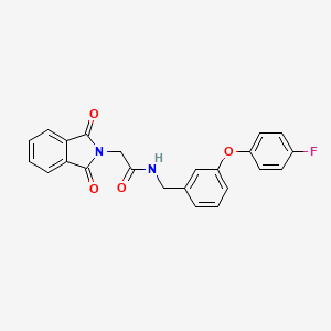 molecular formula C23H17FN2O4 B6581626 2-(1,3-dioxo-2,3-dihydro-1H-isoindol-2-yl)-N-{[3-(4-fluorophenoxy)phenyl]methyl}acetamide CAS No. 1206996-32-8