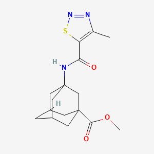 molecular formula C16H21N3O3S B6581639 methyl 3-(4-methyl-1,2,3-thiadiazole-5-amido)adamantane-1-carboxylate CAS No. 1206986-59-5