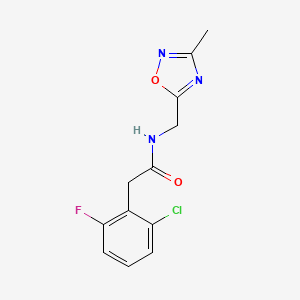 2-(2-chloro-6-fluorophenyl)-N-[(3-methyl-1,2,4-oxadiazol-5-yl)methyl]acetamide
