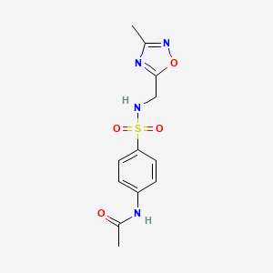 N-(4-{[(3-methyl-1,2,4-oxadiazol-5-yl)methyl]sulfamoyl}phenyl)acetamide