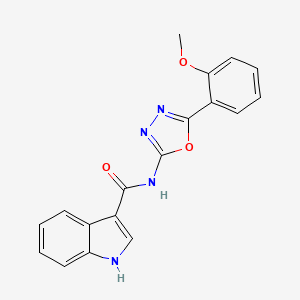 molecular formula C18H14N4O3 B6581653 N-[5-(2-methoxyphenyl)-1,3,4-oxadiazol-2-yl]-1H-indole-3-carboxamide CAS No. 1211720-74-9