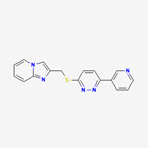 3-[({imidazo[1,2-a]pyridin-2-yl}methyl)sulfanyl]-6-(pyridin-3-yl)pyridazine