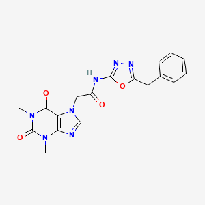 N-(5-benzyl-1,3,4-oxadiazol-2-yl)-2-(1,3-dimethyl-2,6-dioxo-2,3,6,7-tetrahydro-1H-purin-7-yl)acetamide