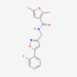 molecular formula C17H15FN2O3 B6581718 N-{[5-(2-fluorophenyl)-1,2-oxazol-3-yl]methyl}-2,5-dimethylfuran-3-carboxamide CAS No. 1210148-38-1