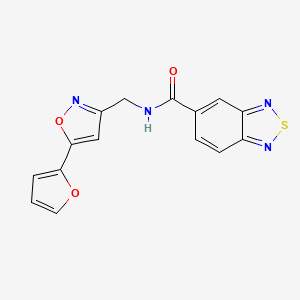 molecular formula C15H10N4O3S B6581726 N-{[5-(furan-2-yl)-1,2-oxazol-3-yl]methyl}-2,1,3-benzothiadiazole-5-carboxamide CAS No. 1209819-56-6