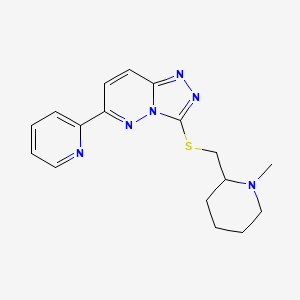 2-(3-{[(1-methylpiperidin-2-yl)methyl]sulfanyl}-[1,2,4]triazolo[4,3-b]pyridazin-6-yl)pyridine