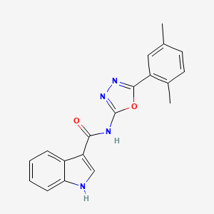 molecular formula C19H16N4O2 B6581793 N-[5-(2,5-dimethylphenyl)-1,3,4-oxadiazol-2-yl]-1H-indole-3-carboxamide CAS No. 1208868-82-9