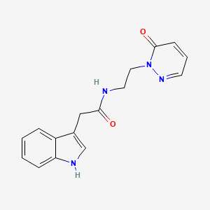 2-(1H-indol-3-yl)-N-[2-(6-oxo-1,6-dihydropyridazin-1-yl)ethyl]acetamide